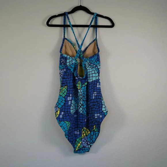 Lilly Pulizer, Size 8, Women's One-piece Swimsuit, Mosaic Blue Classic - Picture 5 of 6